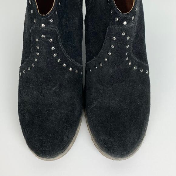 Frye Womens Nora Stud Side Zip Ankle Booties Black Suede Size 6 - Picture 7 of 9